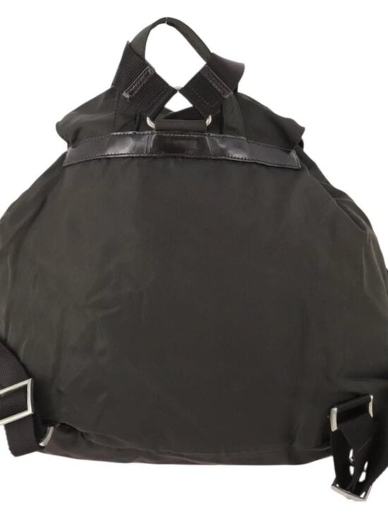 PRADA Backpack Nylon Gray Silver Auth BA10561